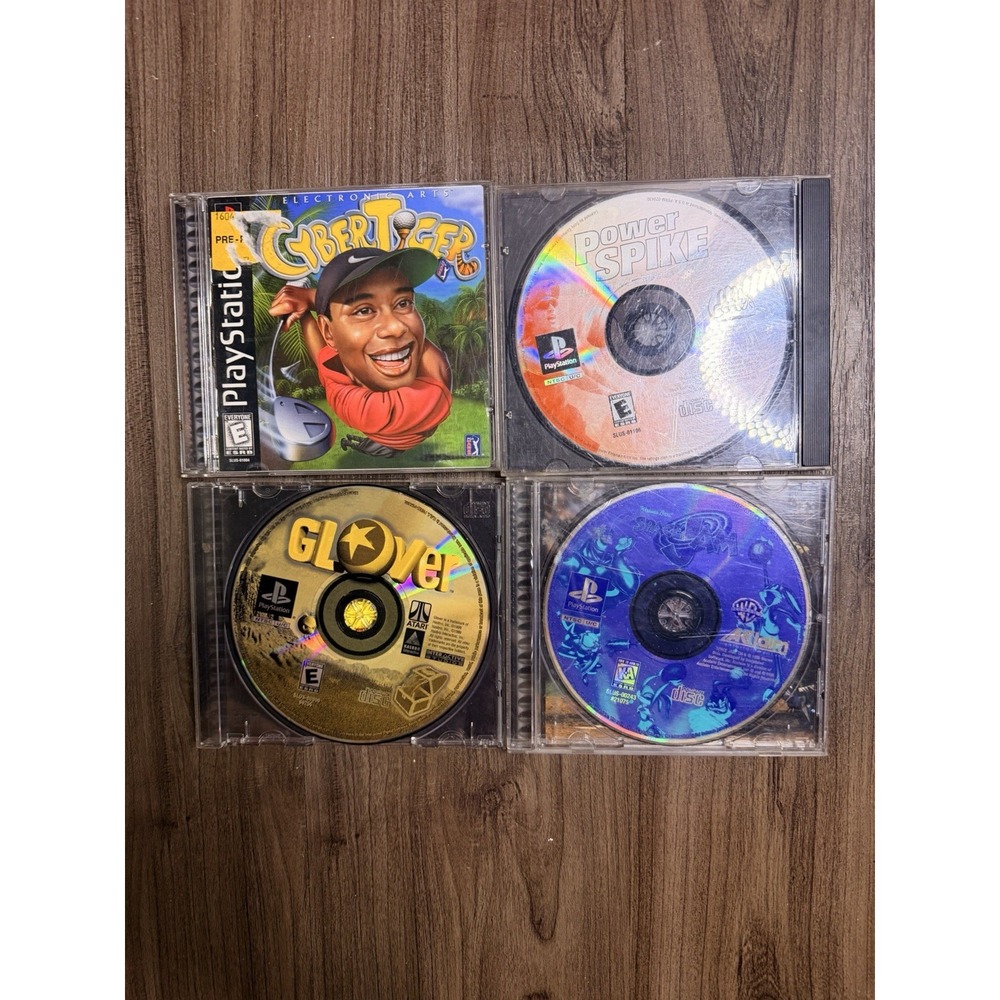 PS1 Games Lot Cyber Tiger Power Spike Glover Space Jam